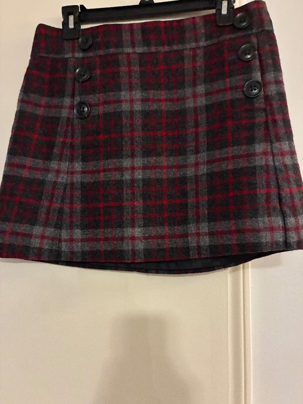 Gap Wool Blend Plaid Mini Skirt size 6